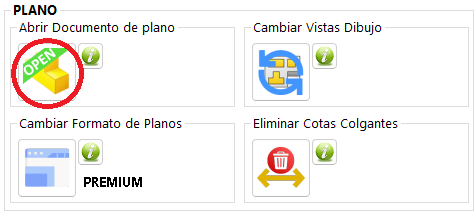 Función Abrir Documento de Plano de CIMTOOLS para SolidWorks
